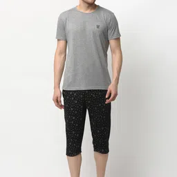 Vimal Jonney Men Grey Cotton Blend Track Suit-image-40