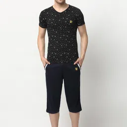 VIMAL JONNEY Men Navy & Grey Cotton Blend Track Suit-image-73