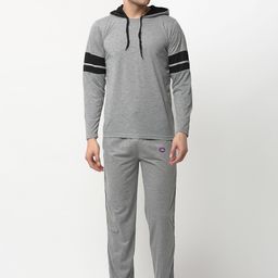 VIMAL JONNEY Men Grey & Black Pure Cotton Night suit-image-68