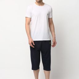 VIMAL JONNEY Men White & Navy Blue Night suit-image-101