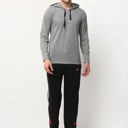 VIMAL JONNEY Men Grey & Black Night suit-image-85