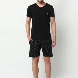 Vimal Jonney Men Black Cotton Blend Track Suit-image-93
