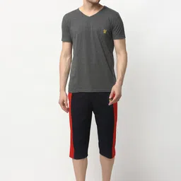Vimal Jonney Men Grey & Black Track Suits-image-39