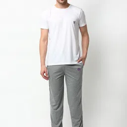 Vimal Jonney Men White & Grey Cotton Blend Track Suit-image-77