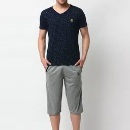 Vimal Jonney Men Grey Cotton Blend Track Suit-image-94
