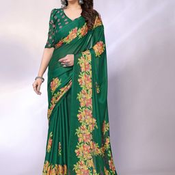 FABMORA Floral Printed Saree-image-3