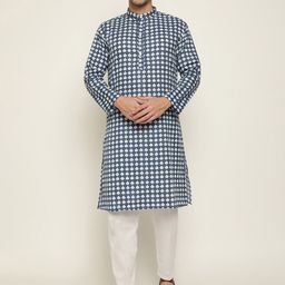 Stuffie Land Ethnic Motifs Printed Regular Pure Cotton Kurta with Pyjamas-picture-39
