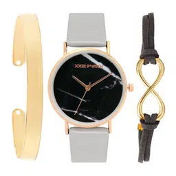 Joker & Witch Bonbon Gold and Black Watch Bracelet Stack For Women-image-11