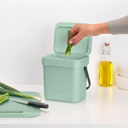 Brabantia Green Stainless Steel Sort & Go Waste Bin 3 L-16