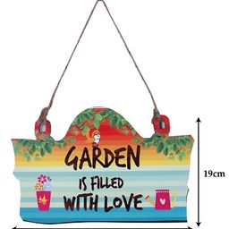Kuber Industries Red & Yellow Wooden Hanging Wall Decor-image-6