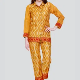 HOUSE OF KIRNA'S WITH LOGO OF HOK Geometric Printed Acrylic Tunic & Trouser-28