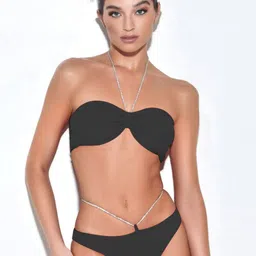 VAGHBHATT Crystal String Halter Neck Swim Bikini Set-image-87
