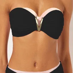 FIMBUL Women Strapless Low Coverage Swim Bikini Set-image-99