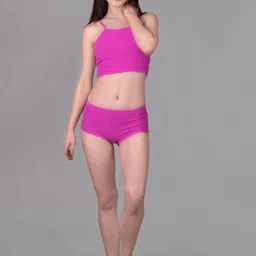 Keepfit Ribbed Padded Two Piece Swim Set-image-11