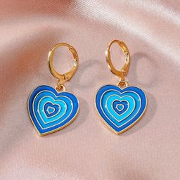 EL REGALO Heart Shaped Drop Earrings-25