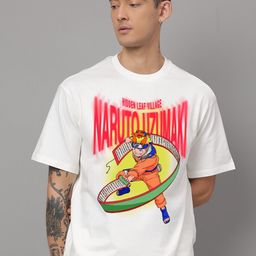 Free Authority Naruto Printed Pure Cotton Oversized T-Shirt-image-81