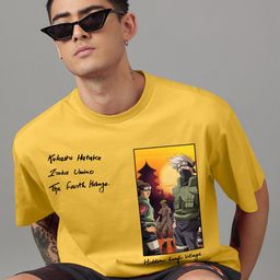 Free Authority Naruto Printed Pure Cotton Loose Fit T-shirt-image-46