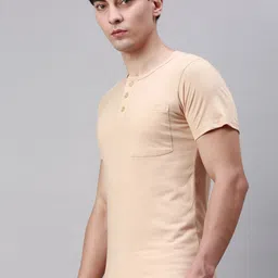 Lux Cozi Henley Neck Cotton Slim Fit T-shirt-picture-26
