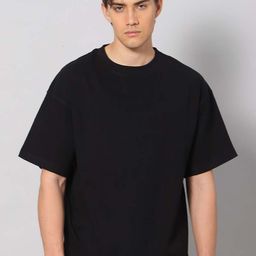 Besick Pure Cotton Round Neck Short Sleeves Oversized Casual T-shirt-picture-28