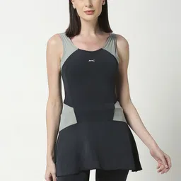 Black Panther Colourblocked Frock Style Swim Set-image-30