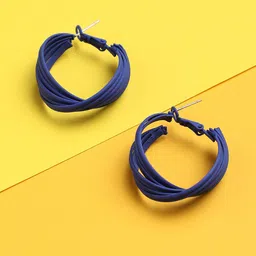 Sangria Silver Plated Hoop Earrings-3