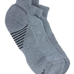 Mint & Oak Men Grey Patterned Ankle-Length Socks-5