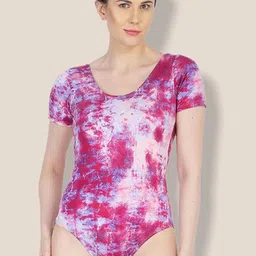 The Dance Bible Tie & Dye Short Sleeves Bodysuit-image-16