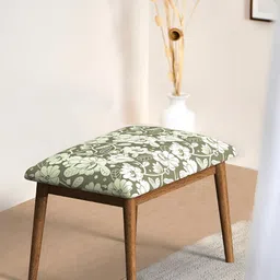 Chumbak Grey & White Jodhpur Bench Small- Grey'S Garden Wooden Cushion Lounge Chair-image-34
