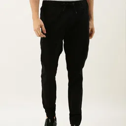 ether Men Black Regular Fit Solid Joggers-image-31