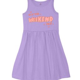 Wear Your Mind Girls Printed Fit and Flare Dress-image-80