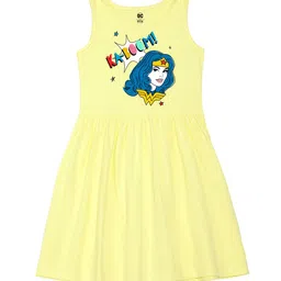 Wear Your Mind Girls Wonder Women Printed Fit and Flare Dress-picture-23