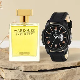 MARKQUES Men Infinity Pour Homme Perfume With Watch - 100ml-18