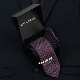 MUTAQINOTI Men Silk Necktie Accessory Gift Set-image-88