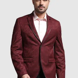 Blackberrys Printed Shawl Collar Long Sleeves Slim-Fit Single-Breasted Blazer-picture-35