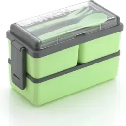 3 Section Lunch Box With 1 Spoon & 1 Fork 3 Containers Lunch Box School,Collage 3 Containers Lunch Box-image-47