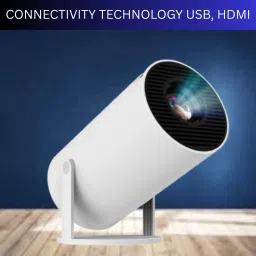SACRO Smart (Projector) 1080P & 4K Support Rotatable Design With Netflix/Prime etcQ134 (4500 lm / 1 Speaker / Wireless / Remote Controller) Portable Projector-24