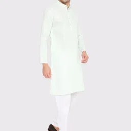 Maharaja Band Collar Regular Kurta with Pyjamas image 3