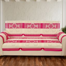 Polycotton Abstract 4 Seater Sofa Cover-image-38