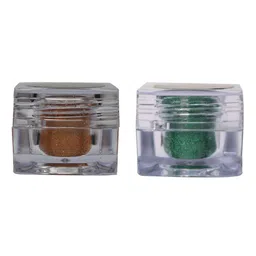 Veoni BELLE Set of 2 HD Holographic Glitter Eyeshadow 5 g each - Orange & Emerald Green-image-81