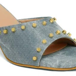 LOUIS STITCH Open Toe Block Heel Mules image 3