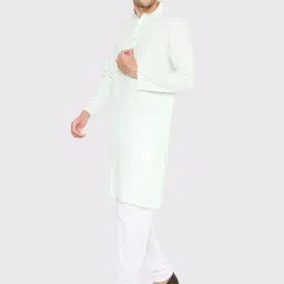 Maharaja Band Collar Regular Kurta with Pyjamas image 5