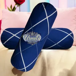 Round Microfibre Geometric Bolster Pack of 2-image-82