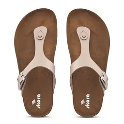 SKORA Open Toe T-Strap Flats with Buckles image 2