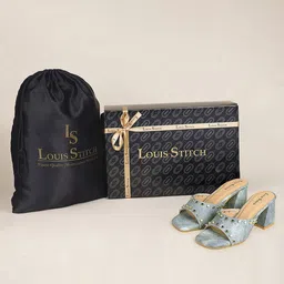 LOUIS STITCH Open Toe Block Heel Mules image 2