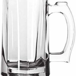 Funky Stylish Transparent Beer Mug Glass with Premium Handle-500 ml (Set of 1) Glass Beer Glass-image-0