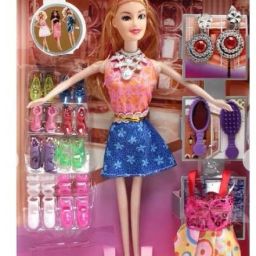 BD05 Big Size Baby Fashion Doll With Shoes & Fashion Accessories Kit Play Set (Multicolor)-image-98
