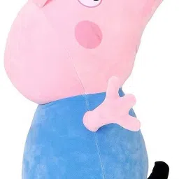 Kanthan Peppa George Pig With Dianosaur Plush Soft Toy - 46 cm - 46 cm-image-2