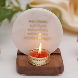 HOMEARTE White Marble Tea Light Candle Holder-image-65