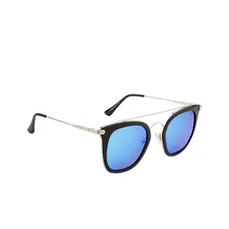 Ted Smith Women Blue Lens & Silver-Toned Wayfarer Sunglasses with Polarised Lens-16