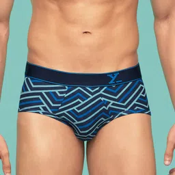 XYXX Men Relaxed Fit Printed Parallax Intellifresh Cotton Brief-picture-1